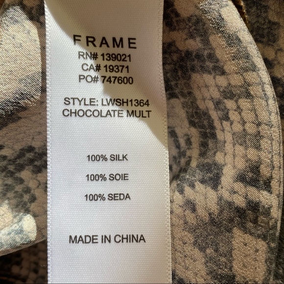 FRAME Silk Python Print Camisole - Picture 11 of 12